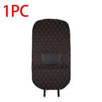 Black Car Seat Protector Pad with Red Stitching