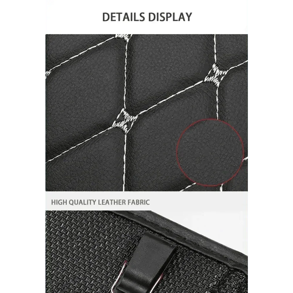 Black Car Seat Protector Pad with Red Stitching