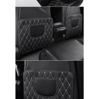Black Car Seat Protector Pad with Red Stitching
