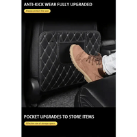Black Car Seat Protector Pad with Red Stitching