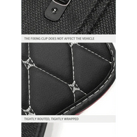 Black Car Seat Protector Pad with Red Stitching