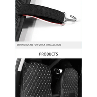 Black Car Seat Protector Pad with Red Stitching