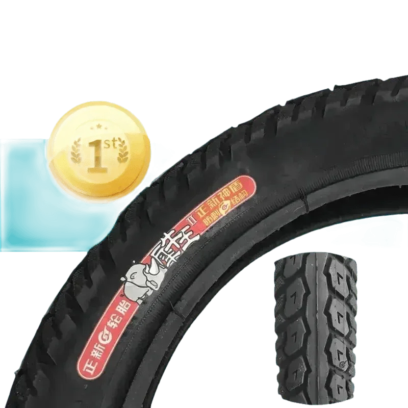 Black CST electric bike tire seen from a different angle showing tread texture.