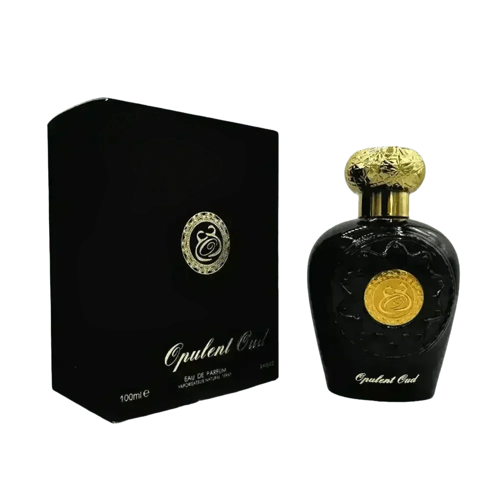Black flocking Arabian perfume bottle with intricate gold accents, 100ml, elegant Middle Eastern design.