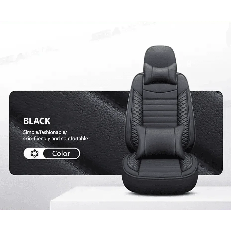 Black Leather Car Seat Covers Seametal Car Seat