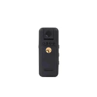 Small black 1080p dashboard camera placed at an angle highlighting the lens and body.