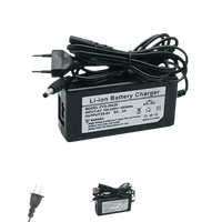 Battery charger device with multiple connectors compatible with scooter battery.