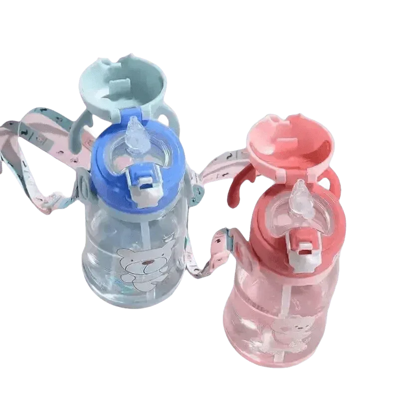 Blue dinosaur sippy cup with secure lid and playful antler design for young children