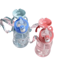 Blue dinosaur sippy cup with secure lid and playful antler design for young children