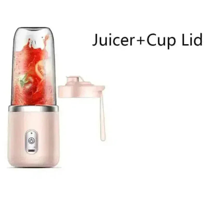 Compact blue sports blender cup shown from top with partially open lid.