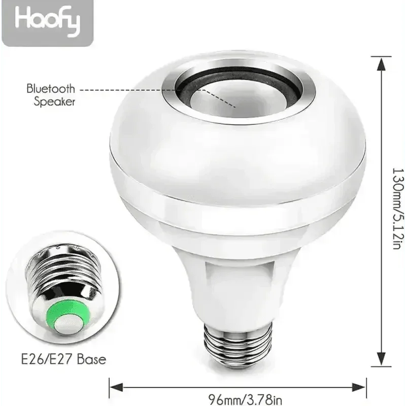 Smart bulb lit with soft pastel colors highlighting its RGBW lighting capability.
