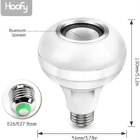 Smart bulb lit with soft pastel colors highlighting its RGBW lighting capability.
