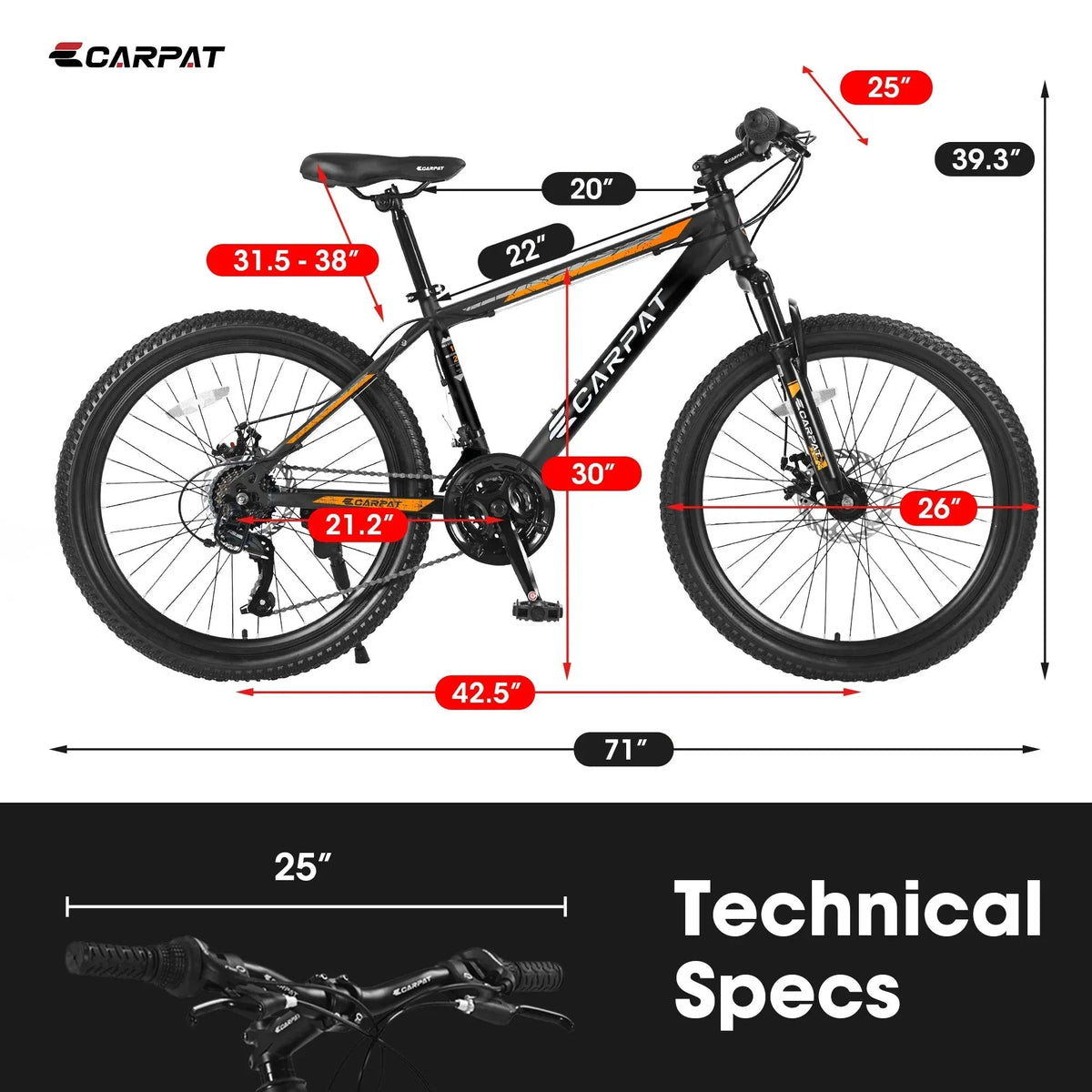 TrailStar™ City-Cruizer – 26" Shimano 21-Speed Mountain Bike - Snagva