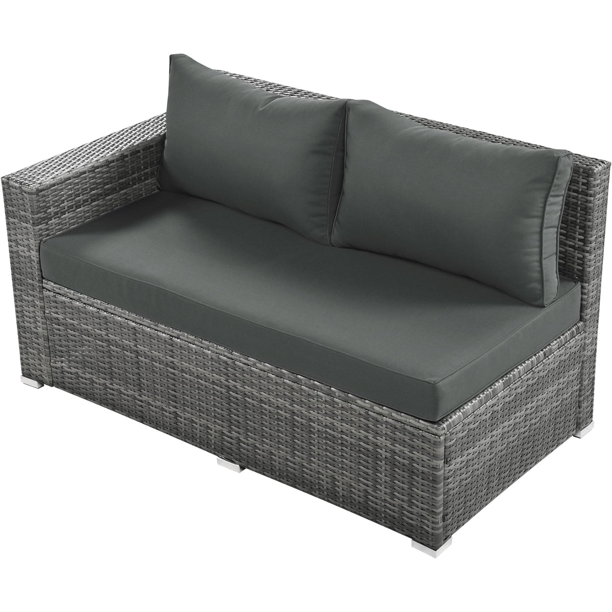 Outdoor 6-Piece All Weather PE Rattan Sofa Set, Garden Patio Wicker