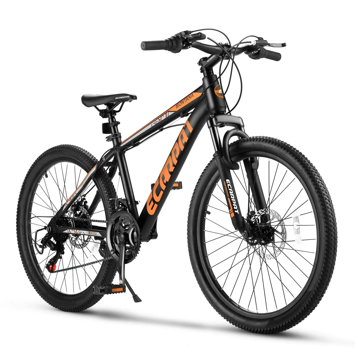 Carpat™ – 26" Mountain Bike (Black-Orange, Dual Disc, 21-Speed) - Snagva