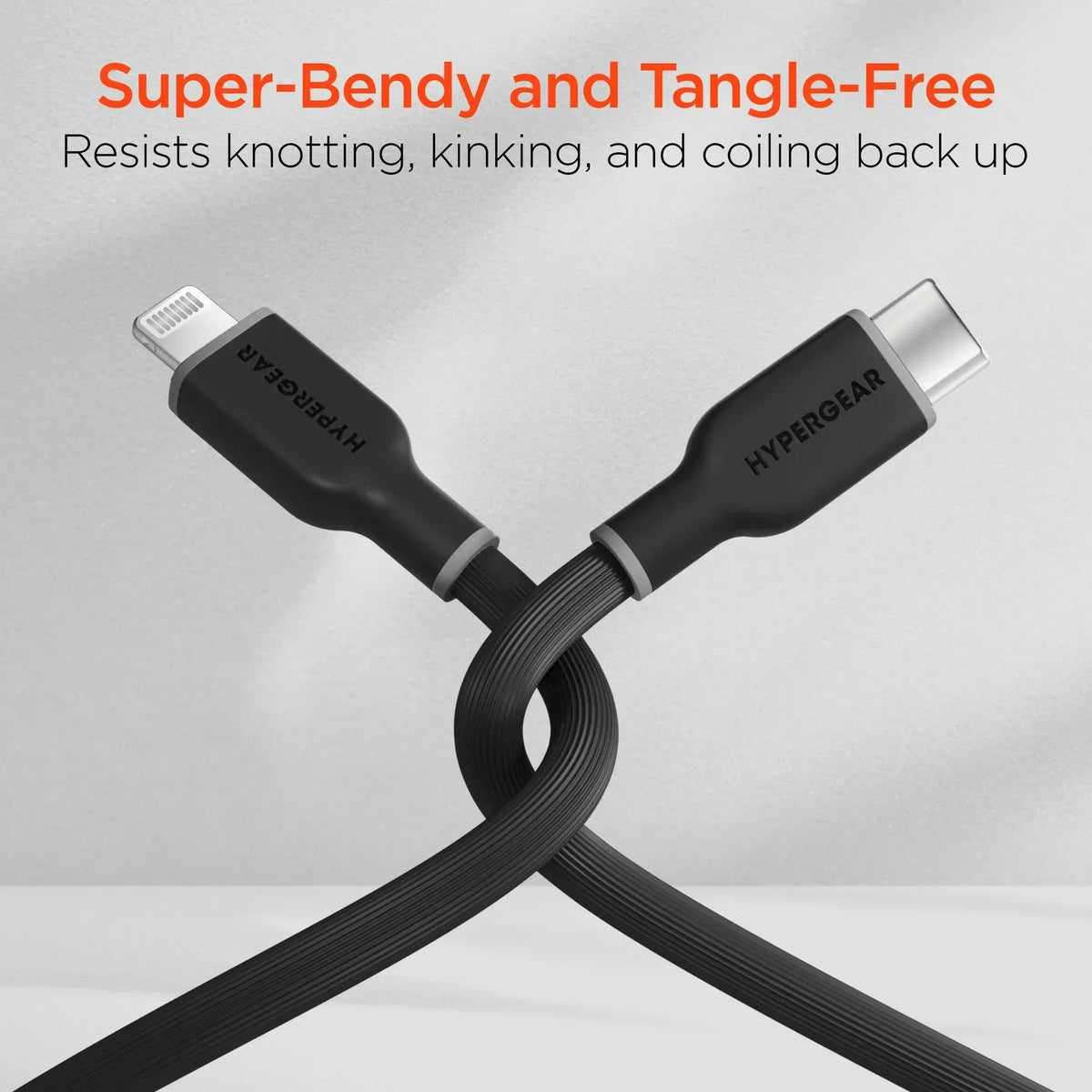 HyperGear Flexi PRO USB-C to Lightning Cable 6ft - Snagva