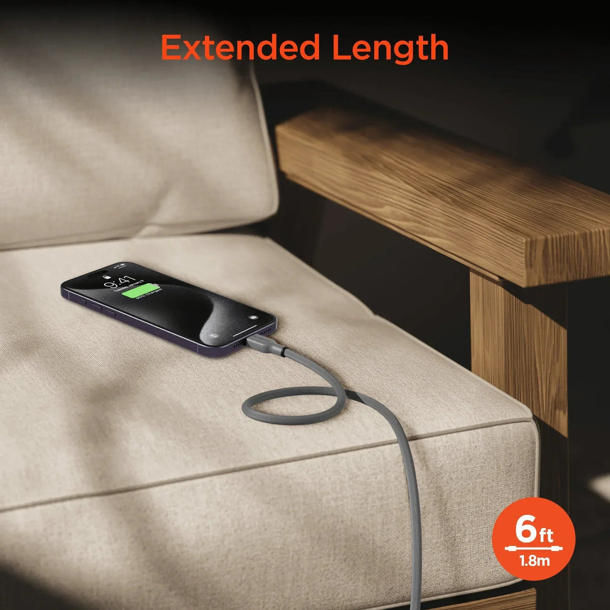HyperGear Flexi PRO USB-C to Lightning Cable 6ft - Snagva