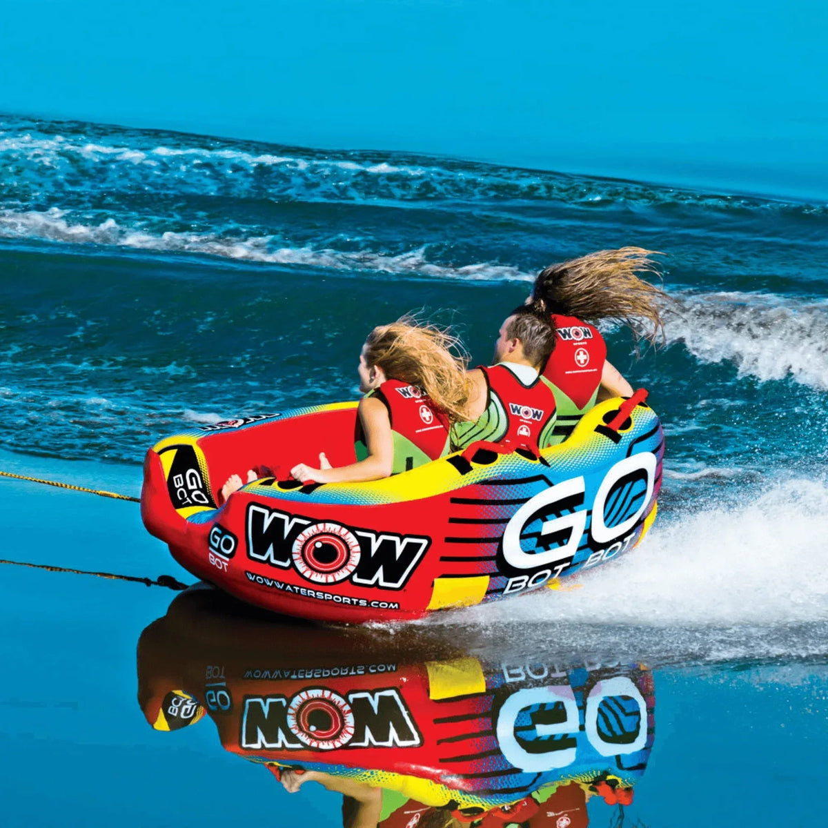 WOW Watersports Go Bot Towable Water Tube for 1 to 3 Riders - Snagva