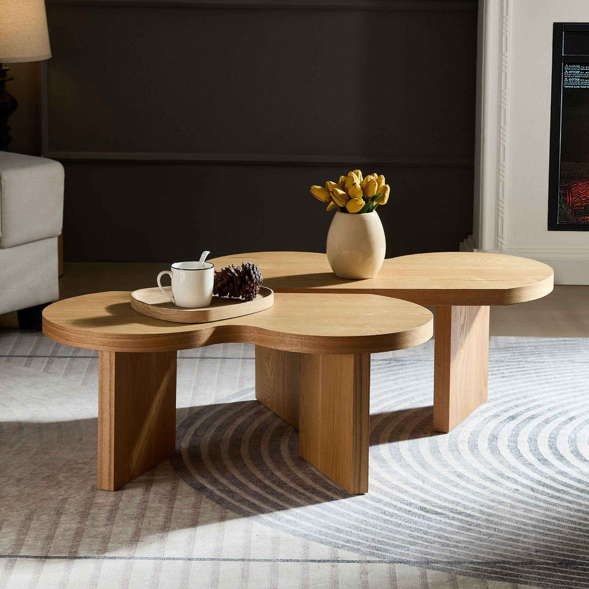 Modern Butterfly MDF Coffee Table, Used In Living Rooms, Bedrooms,