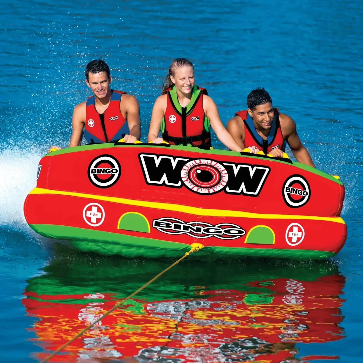 WOW Watersports Bingo 1-3 Person Cockpit Ski Tube w Foam Handles - Snagva