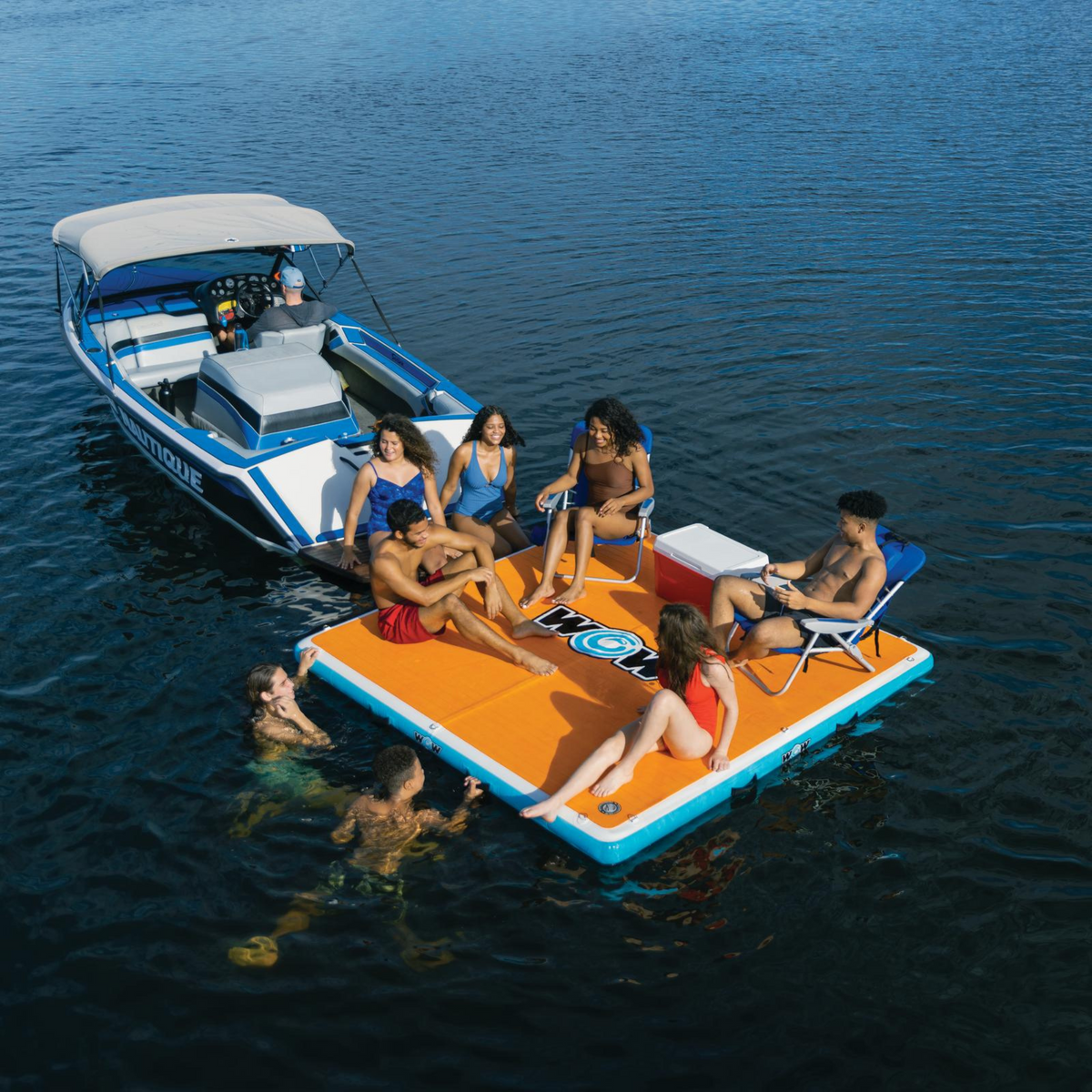 WOW Watersports 8'x8'x6" Drop Stitch Vacation Station Dock with