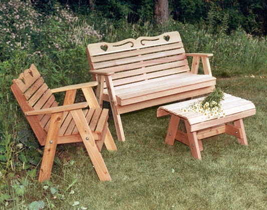 Creek Vine Designs WF4102CVD Cedar Country Hearts Furniture Collection