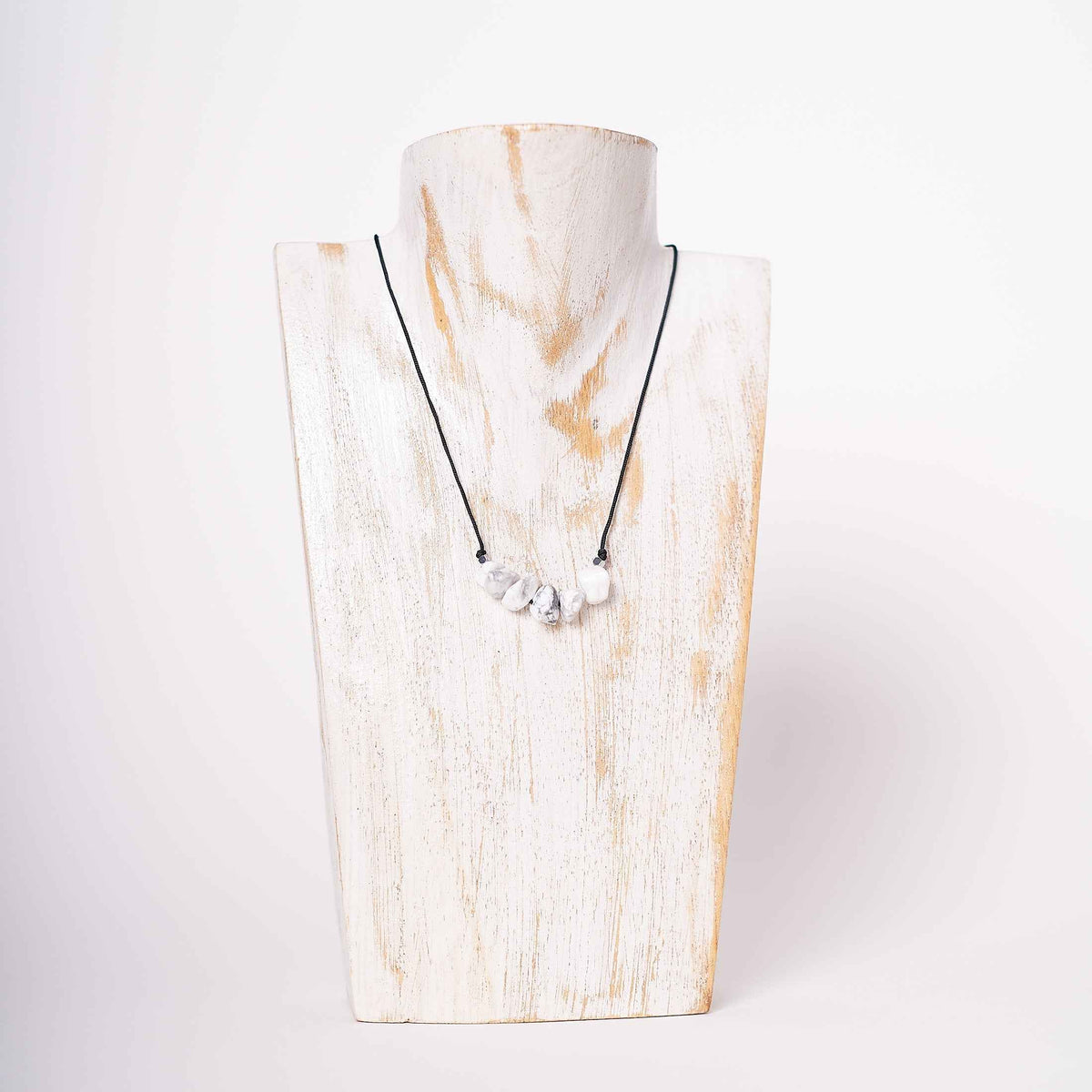 Collar Piedra de Howlita blanca | Piedra Natural.