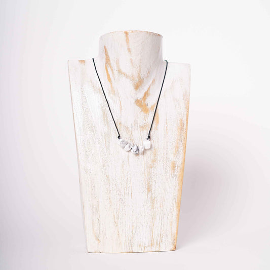 Collar Piedra de Howlita blanca | Piedra Natural.