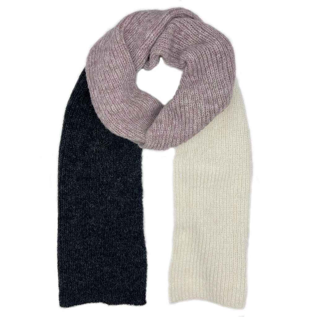 Blush Color Block Alpaca Scarf