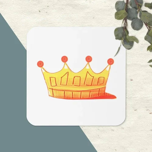 Close-up of waterproof, heat-resistant cork-back coaster with smooth, glossy top surface.