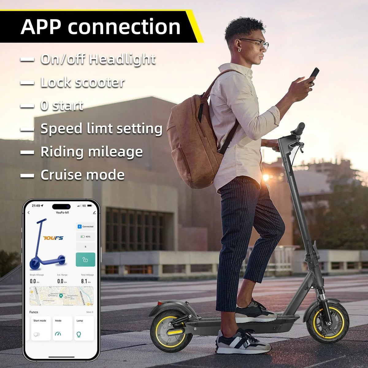 VoltStrider™ DMAXX – 10" App-Connected Electric Scooter (350W, - Snagva