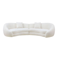 125.98' Modern Curved Sofa with Elegant Love Heart Design for Living