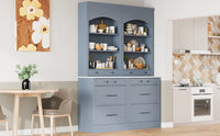 Modern 83.7inch High Kitchen Pantry, Freestanding Tall Kitchen Hutch