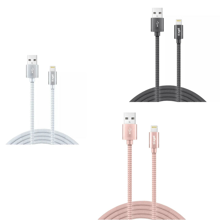 Xyst Charge and Sync USB to Lightning Braided Cable 10Ft - Snagva