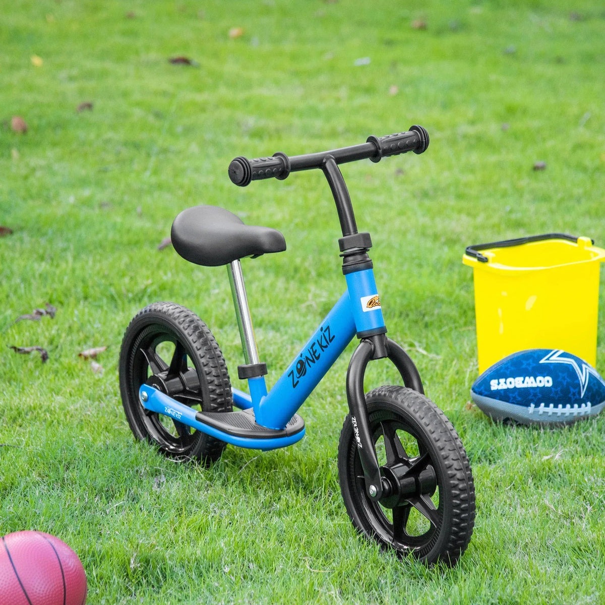 Qaba 12" Kids Balance Bike No Pedal Bicycle Adjustable Seat and - Snagva