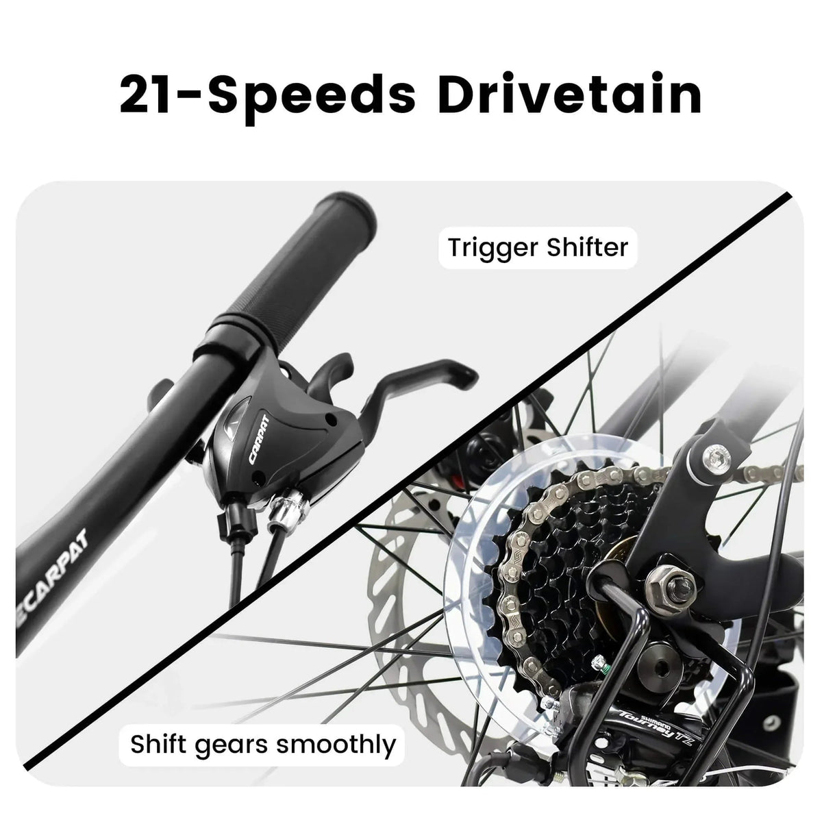 FlexRide™ 24 – 24" MTB Bike with Disc Brakes & 21-Speed Gears - Snagva