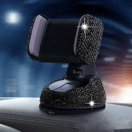 Multifunctional Air Outlet Diamond-encrusted Car Phone Holder - Snagva
