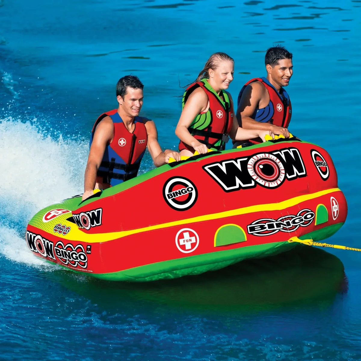 WOW Watersports Bingo 1-3 Person Cockpit Ski Tube w Foam Handles - Snagva