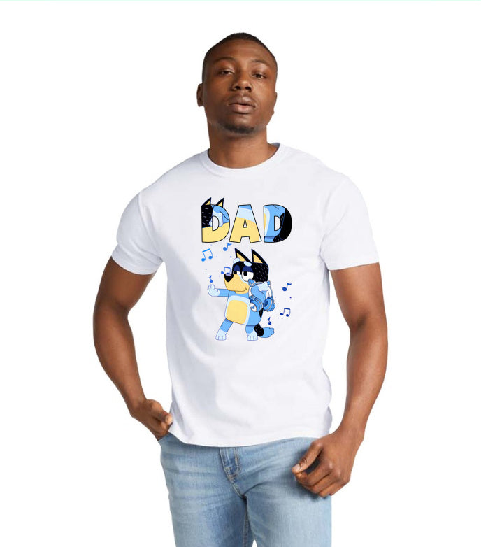 Artwork reference on a sample garment; selected model, color and print placement may differ · Dad Music Headphones | Tee, Sweatshirt & Hoodie