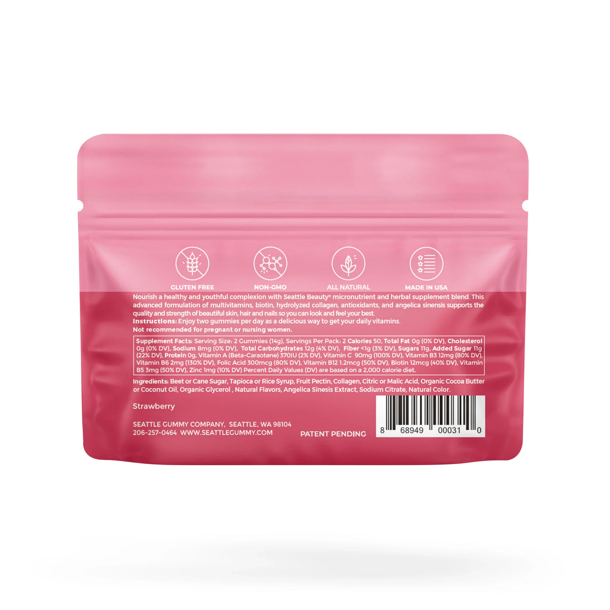 Multivitamin Gummy with Angelica Strawberry 12-Pack