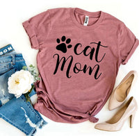 Cat Mom T-shirt - Snagva