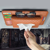 Leather Multifunction Car Visor Organizer - Snagva