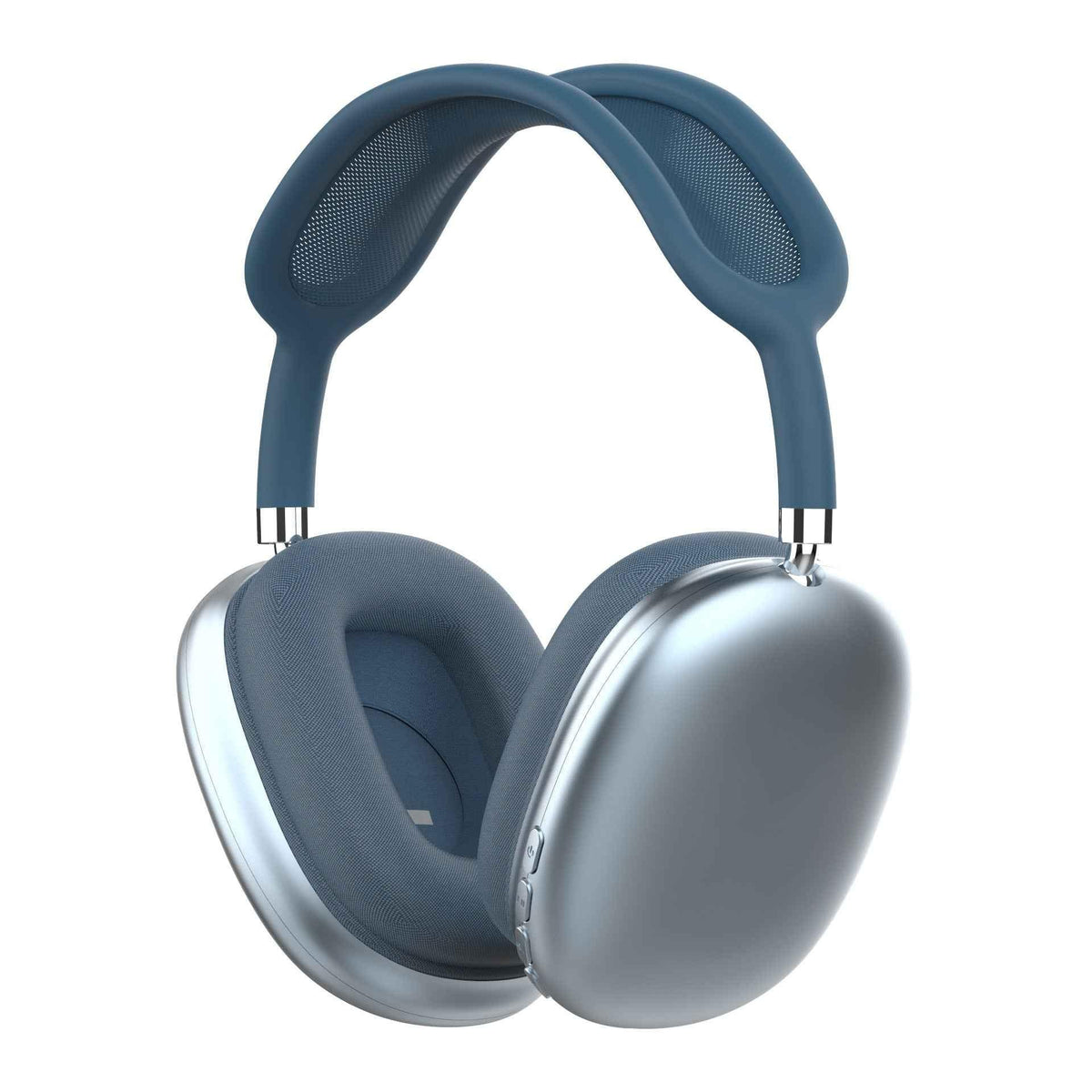 Close-up of black wireless sport Bluetooth in-ear headphones with ear tips and ear hooks.