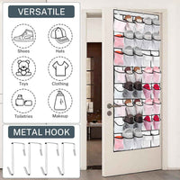 40 Pockets Over Door Hanging Shoe Storage Organizer Rack Holder Closet