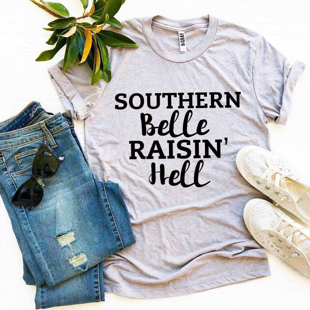 Southern Belle Raisin’ Hell T-shirt - Snagva