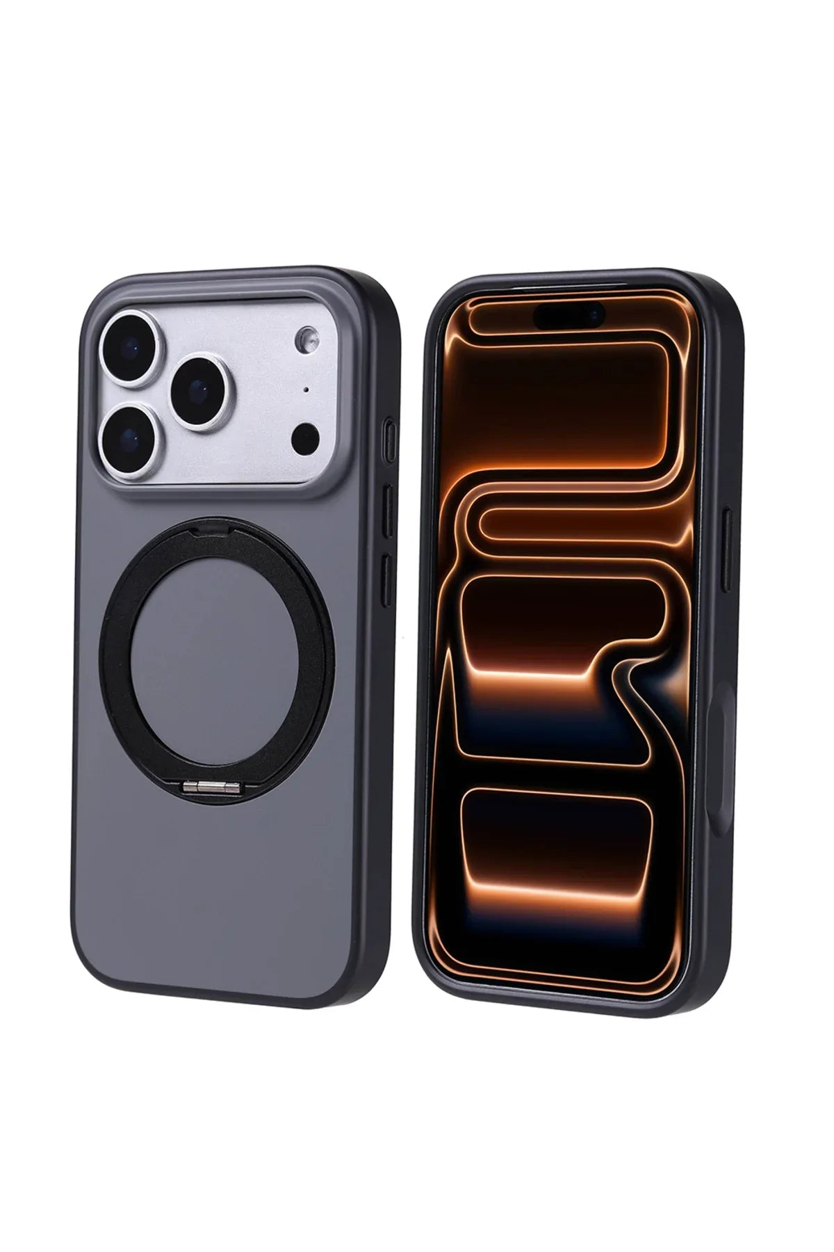 Side angle of iPhone 17 Pro case illustrating slim profile and protective design.