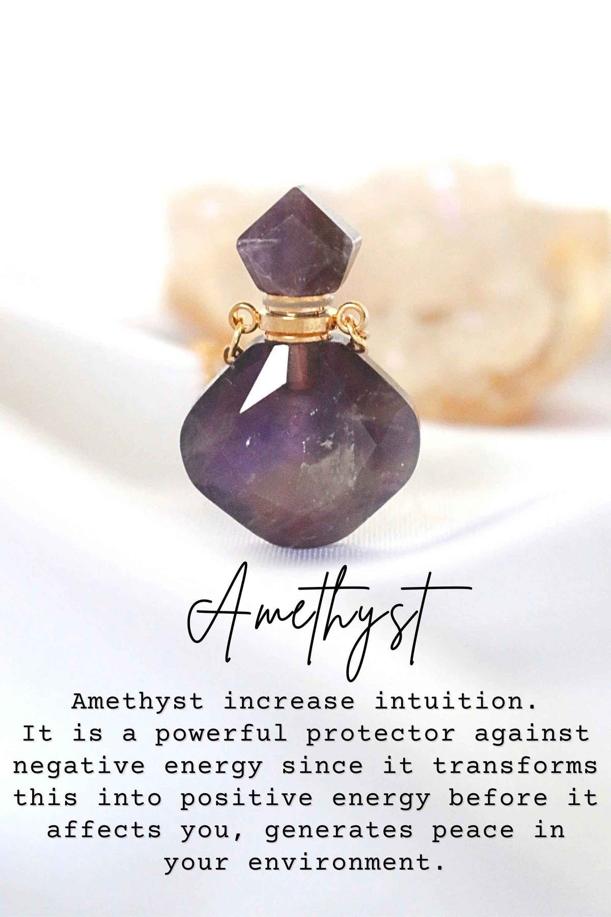Luxury Mini Crystals Bottles | 24 Karats Natural Crystals Necklaces