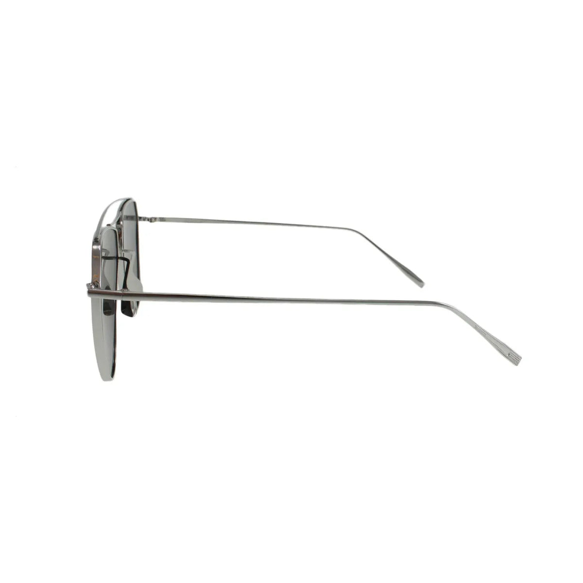 Side view of Jase New York Jonas aviator sunglasses highlighting 140mm temple length and smoke lens tint.