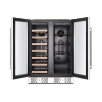 Empava BR03D 24" Dual Zone Wine Cooler & Beverage Fridge