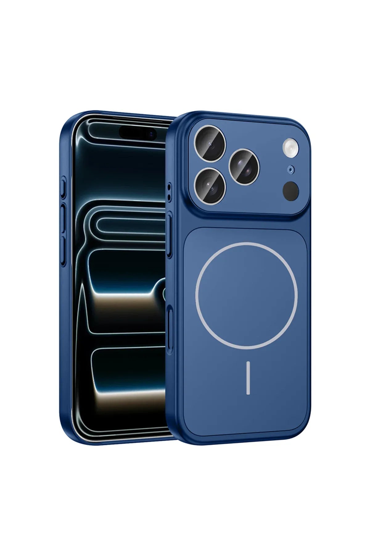 Side angle of sleek, lightweight iPhone 17 Pro case with easy grip texture.